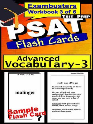 cover image of PSAT Test Advanced Vocabulary 3&#8212;Exambusters Flashcards&#8212;-Workbook 3 of 6
